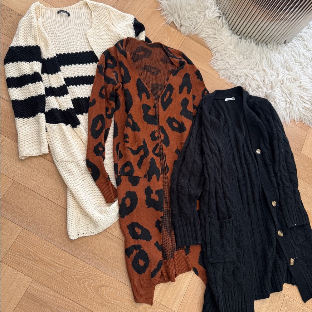 Stylish Women's Sweater Collection - Black, Cream, Brown